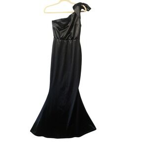 Baltic Born Black One Shoulder Gown Size Small Formal Dress‎ Mermaid Flaw